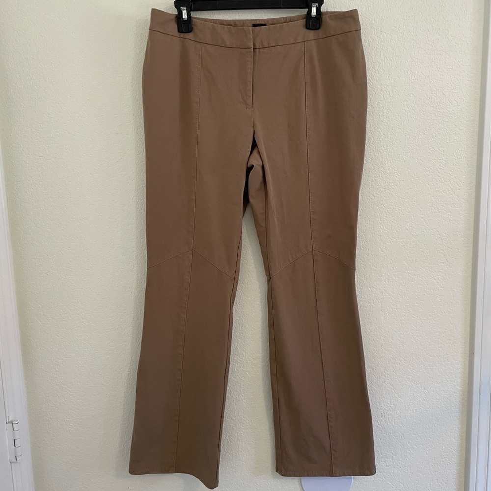 BEBE Y2K Mocha Mousse Brown Stretchy Mid Rise Flare Pants, size 14